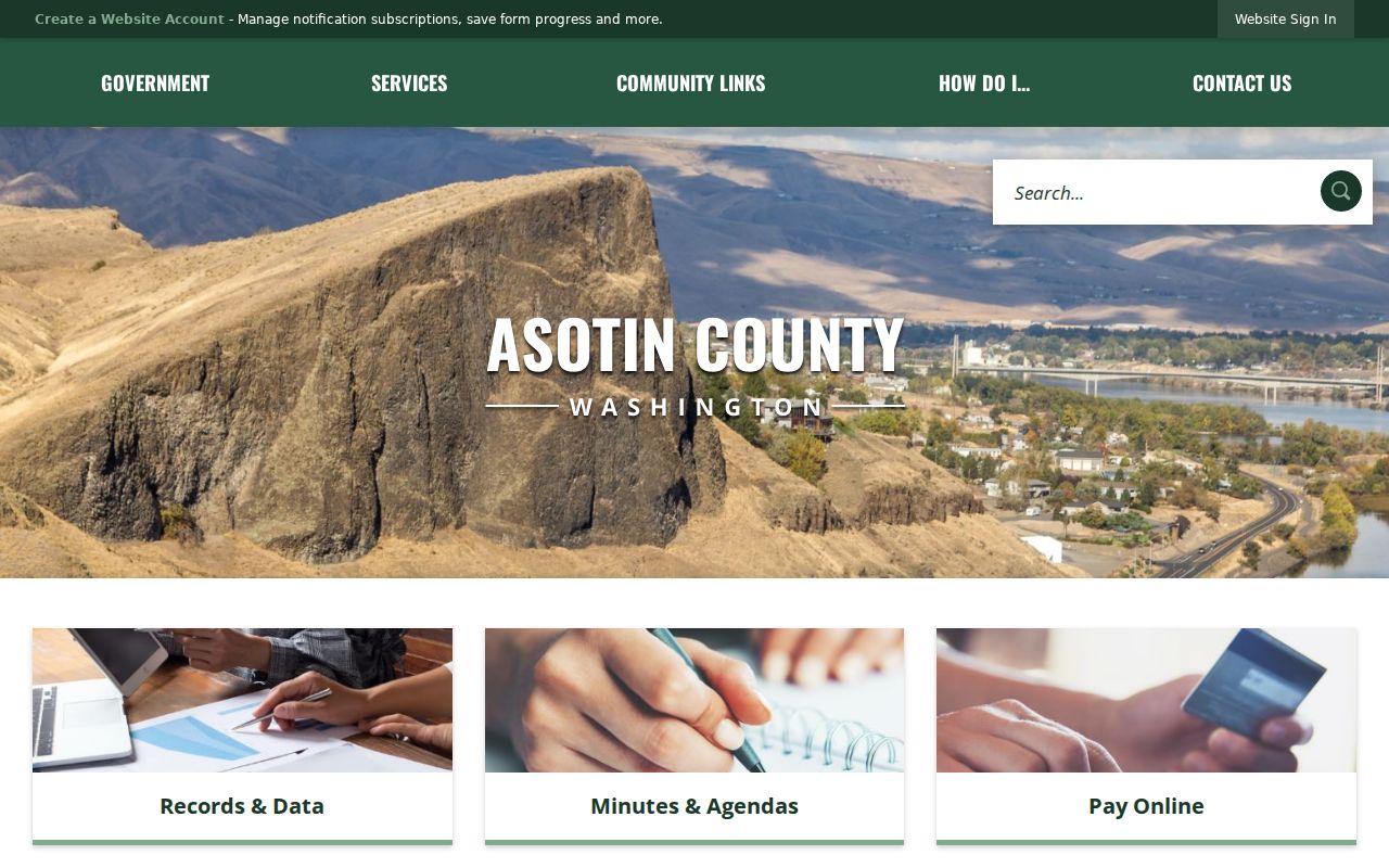 Asotin County court docket official court and records navigation